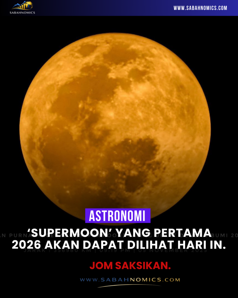 Supermoon Pertama 2026 Malam Ini !